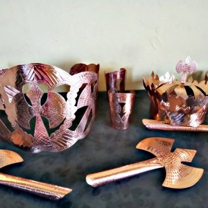JOGO CHAPA XANGO  EM  COBRE COMPLETO